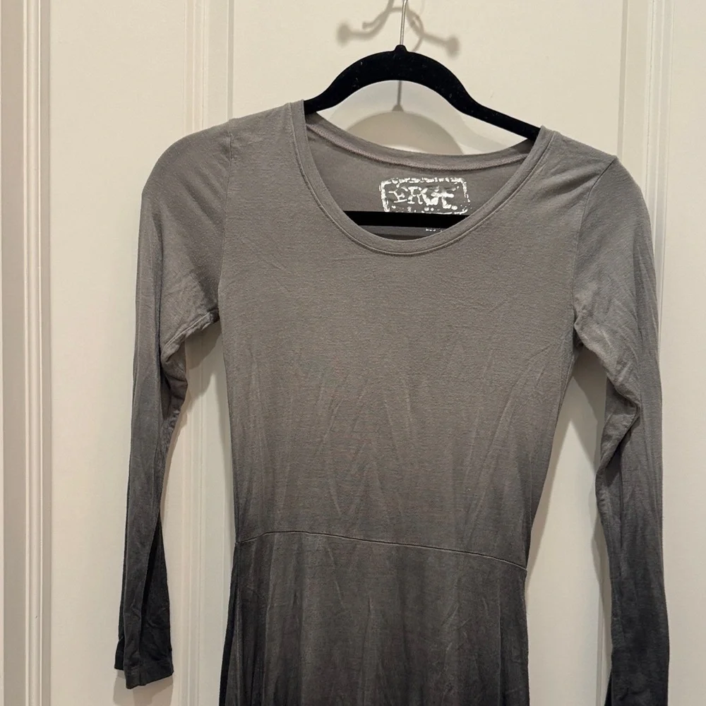 Erge Charcoal Ombre Long Sleeve dress
